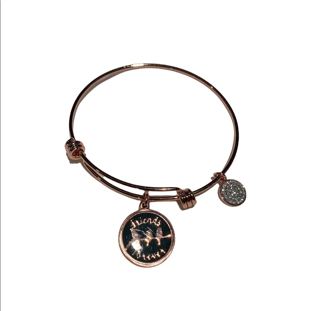 Alex and Ani Rose Gold Friends Forever Bangle Bracelet